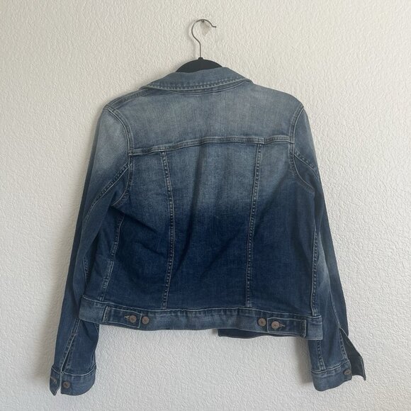 Calvin Klein Jeans Women’s Small Denim Jacket  Wash Classic Fit Casual Ombré - Picture 4 of 7